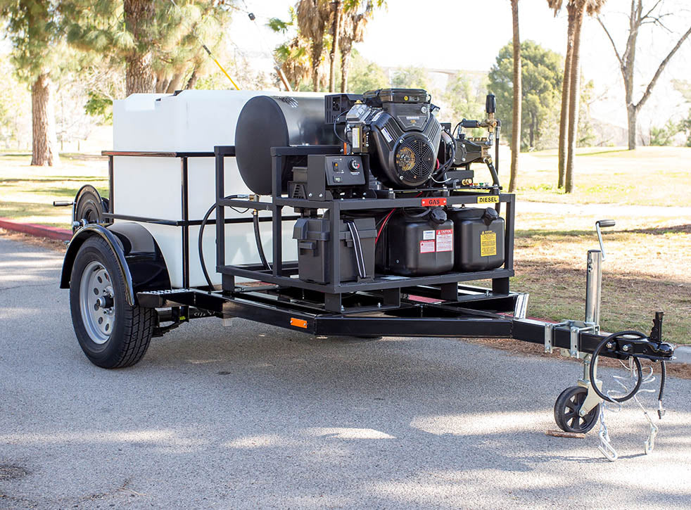 pressure washer hot water trailer