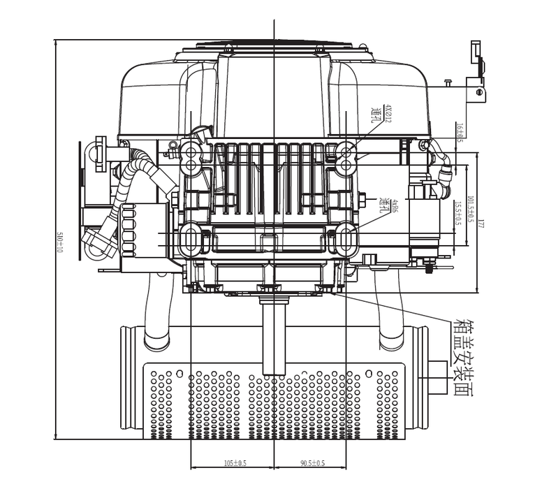 OHV 27 hp 739cc with EPA Certification, Twin Cylinder Gasoline Engine 4 Stroke Petrol Motor 1.6 L Oil Capacity Gasoline Engine.