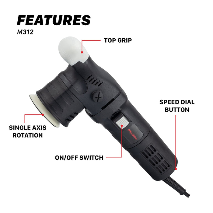 Orbital Polisher | M312 - 3in Plate, 12mm Throw, 550W
