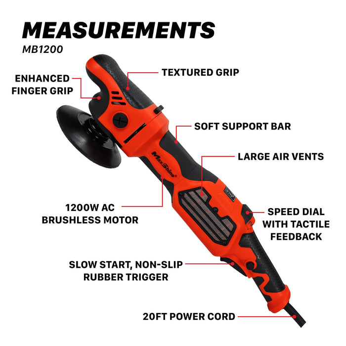 MB1200 Pro Rotary Brushless Buffer