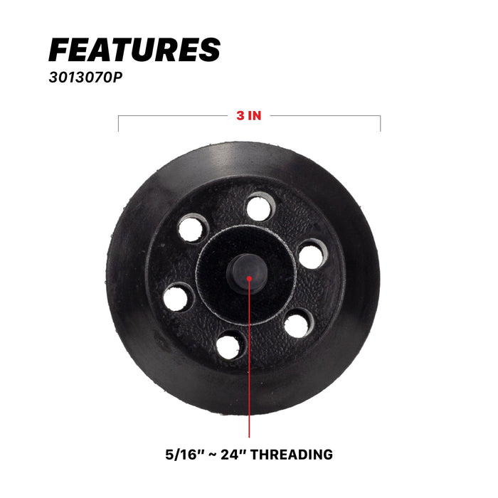 3 inch Backing Plate for Polishers | M312 Dual Action Backing Plate