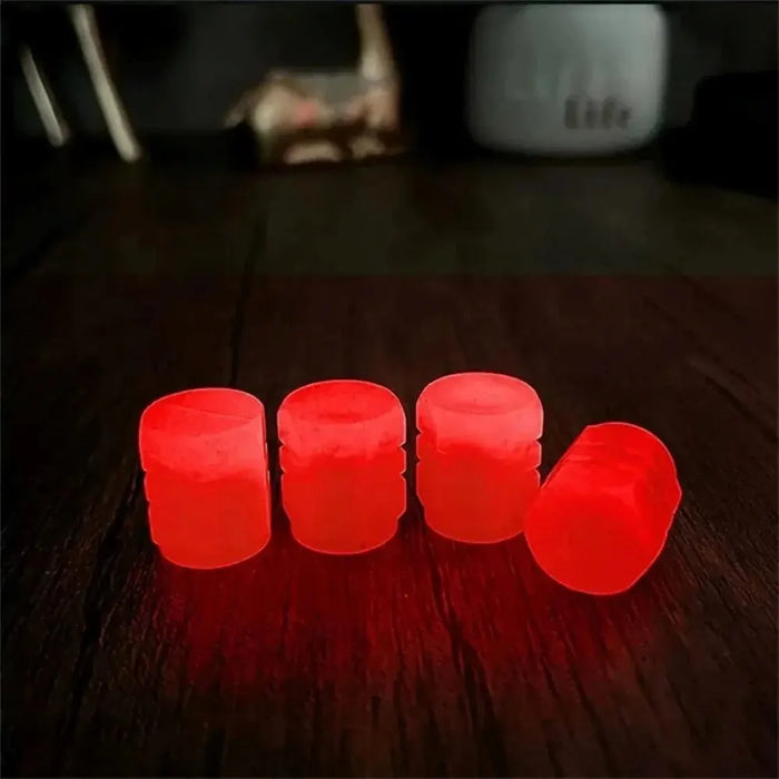 Glowing Tire Valve Caps Cars Motorcycle Bike