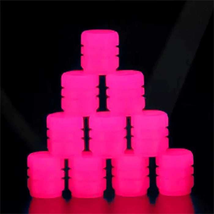 Glowing Tire Valve Caps Cars Motorcycle Bike