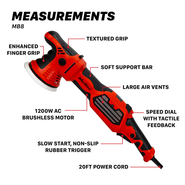 MB8 Pro 8mm Brushless DA Polisher