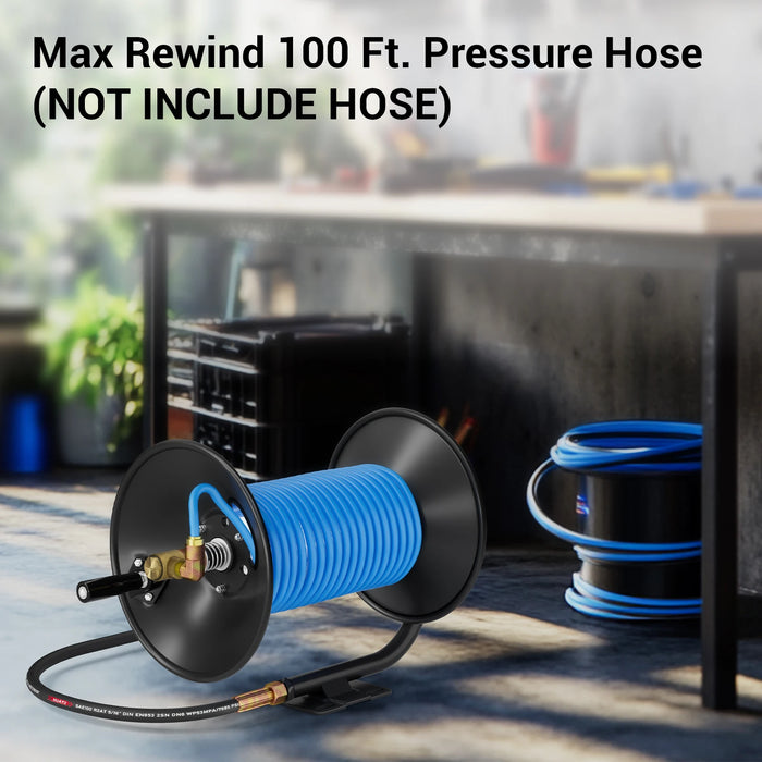 Pressure Washer Hose Reel 100ft x 3/8"