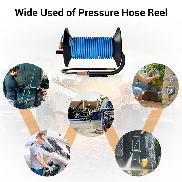 Pressure Washer Hose Reel 100ft x 3/8"