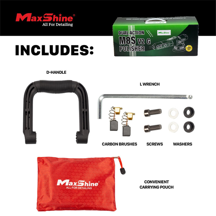 Dual Action Polisher For Car Detailing | M8S V2 - 5in Plate, 8mm Throw, 1000W