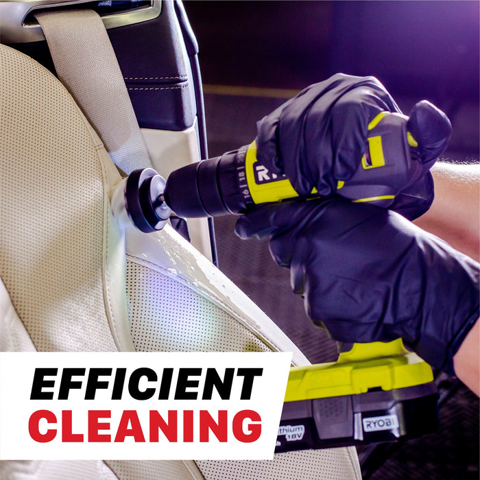 Soft Leather & Fabric Drill Brush Set