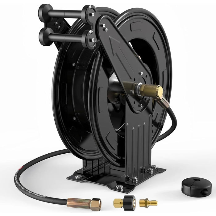 Pressure Washer Hose Reel Retractable 50ft x 3/8" Heavy Duty