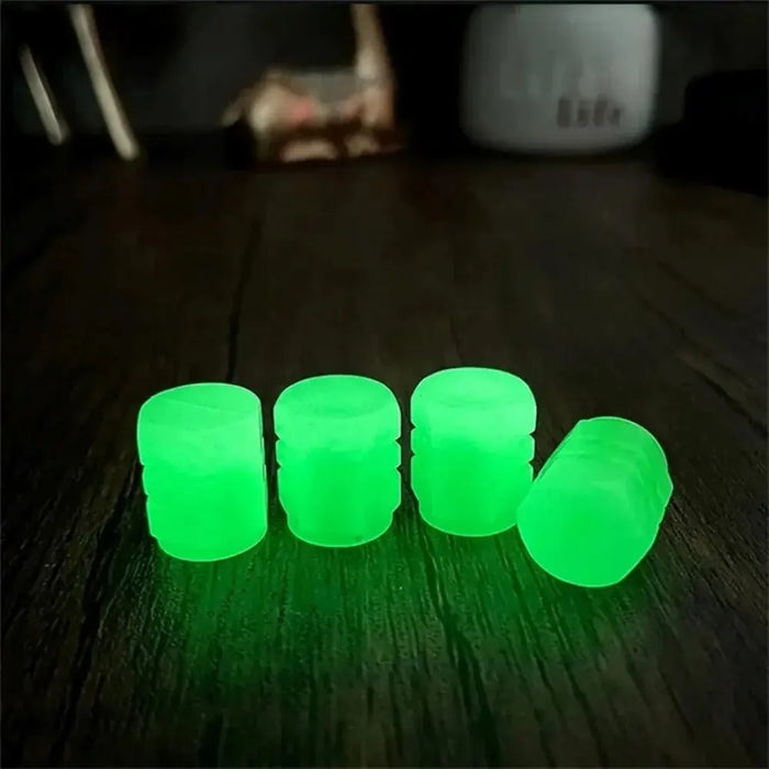 Glowing Tire Valve Caps Cars Motorcycle Bike