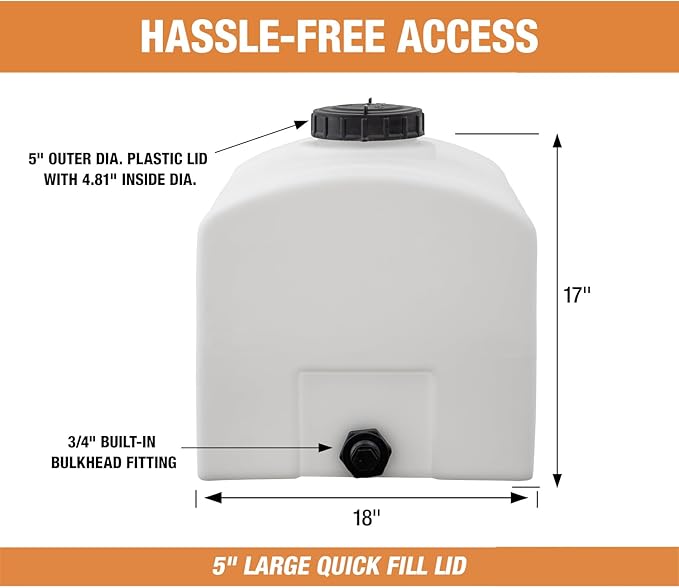 Detailing Utility Water Tank 26 Gallon