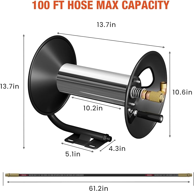 SES Pressure Washer Hose Reel 100ft