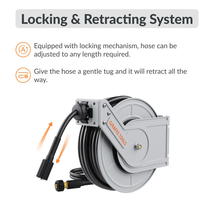 Retractable Pressure Hose Reel-1/4in
