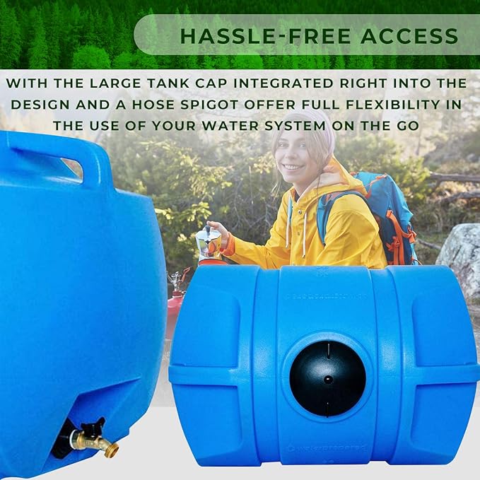 Water Tank 35 Gallon Rugged Tough Blue