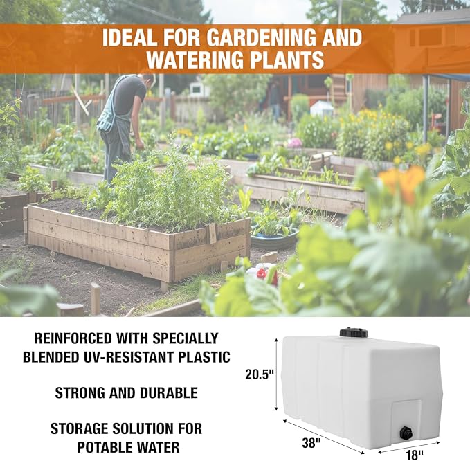 Detailing Utility Water Tank 50 Gallon