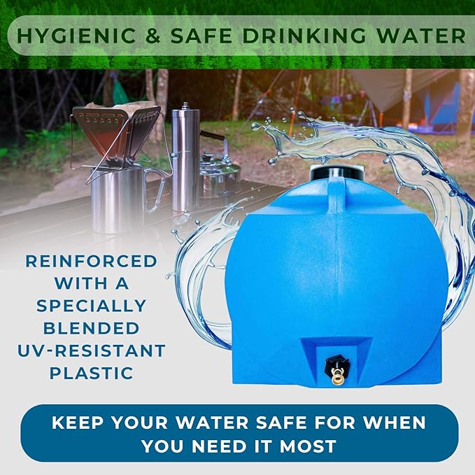 Water Tank 35 Gallon Rugged Tough Blue