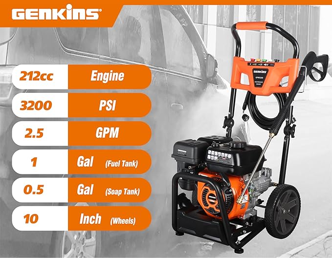 Genkins Pressure Washer 3200psi @ 2.5gpm Gas