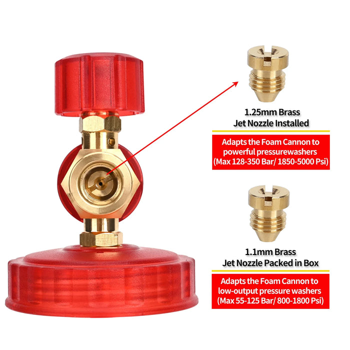 Bear Force Heavy Duty Foam Cannon Dual Lance Connect 1/4" SS