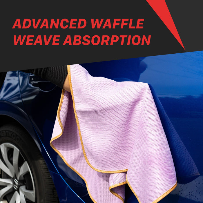 Absorbent Microfiber Towels | 500GSM Mesh Microfiber Drying Towel - 3 Pack