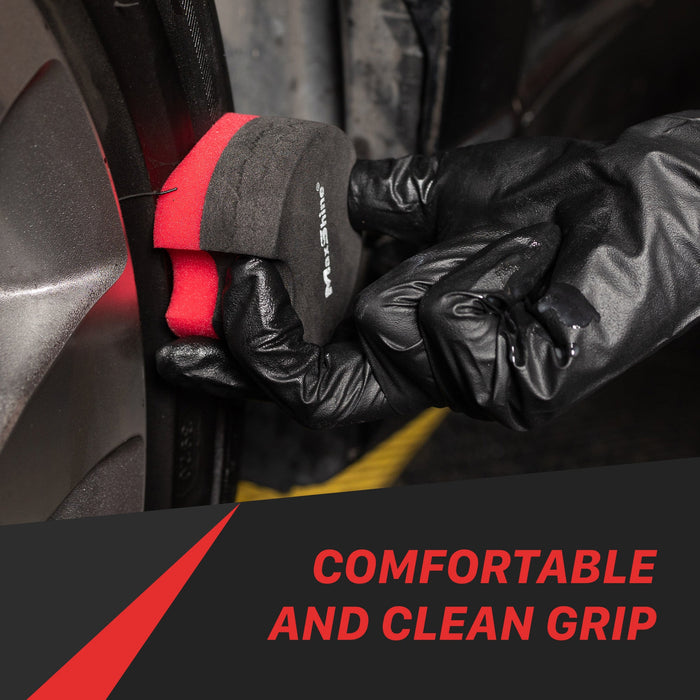 Rubber Backed Car Wax Foam Applicator Pad - 4 Pack