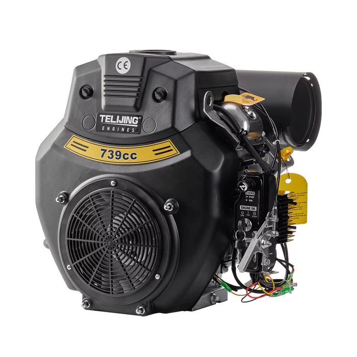 OHV 27 hp 739cc with EPA Certification, Twin Cylinder Gasoline Engine 4 Stroke Petrol Motor 1.6 L Oil Capacity Gasoline Engine.