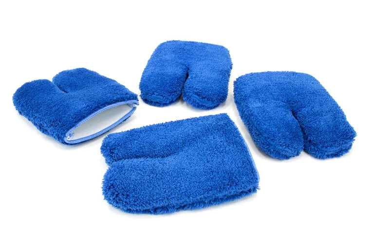 Autofiber Microfiber Rim & Wheel Half Mitts Split Fingers 4pk