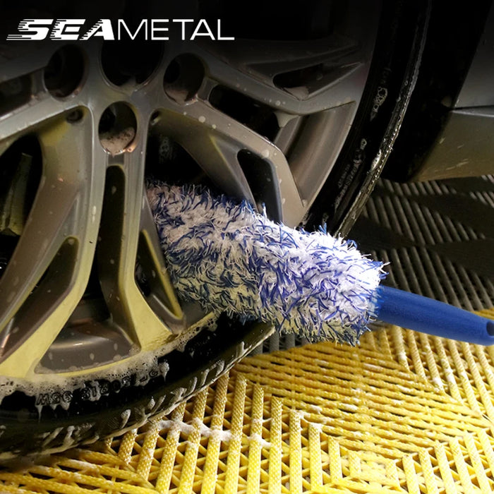 SEAMETAL Wheel Brush Car Wash Plush Wheel Tire Rim