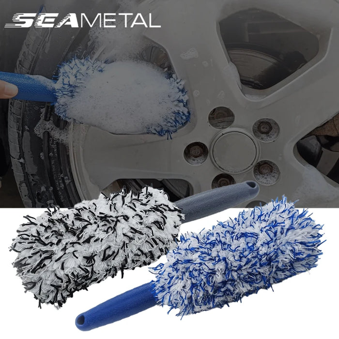 SEAMETAL Wheel Brush Car Wash Plush Wheel Tire Rim