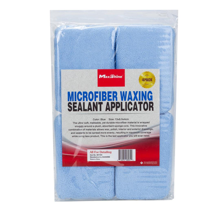 Ultra-Soft Microfiber Wax Applicator Block - 4 Pack