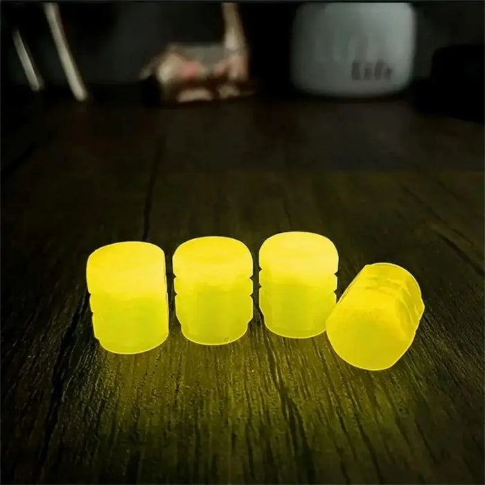 Glowing Tire Valve Caps Cars Motorcycle Bike