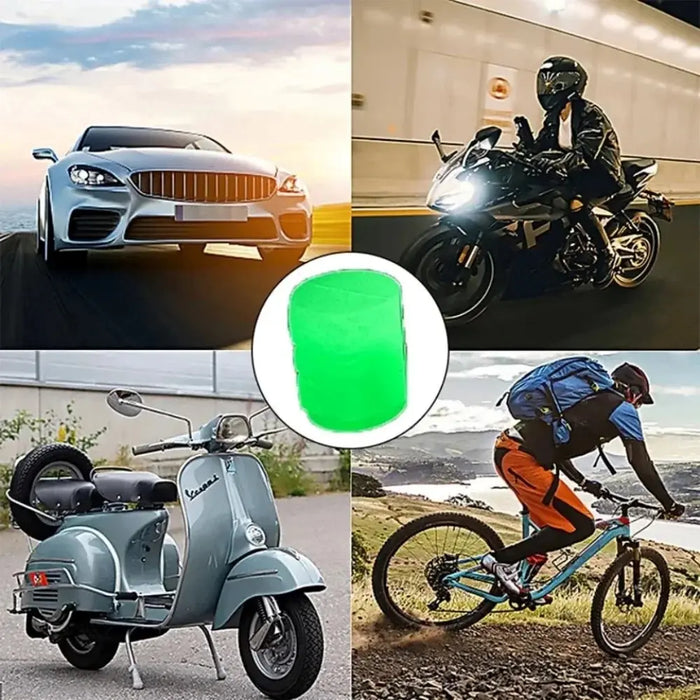 Glowing Tire Valve Caps Cars Motorcycle Bike