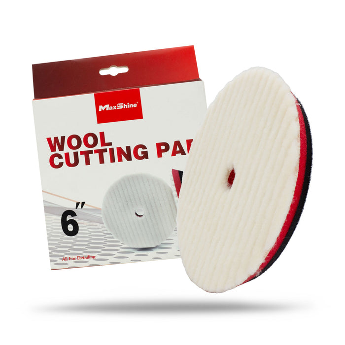 Wool Cutting Pads Rubber Backed - 3in, 5in, 6in