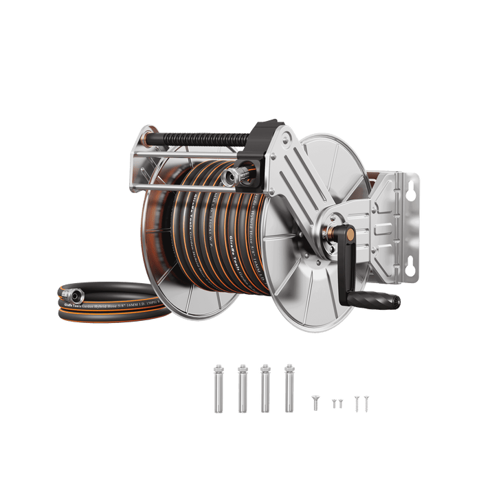 Wall Mounted Hose Reel-Stainless Steel-Heavy Duty