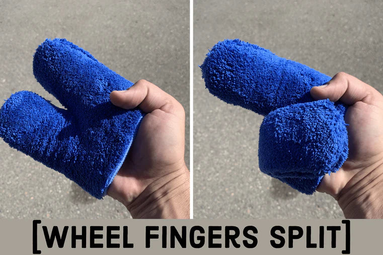 Autofiber Microfiber Rim & Wheel Half Mitts Split Fingers 4pk